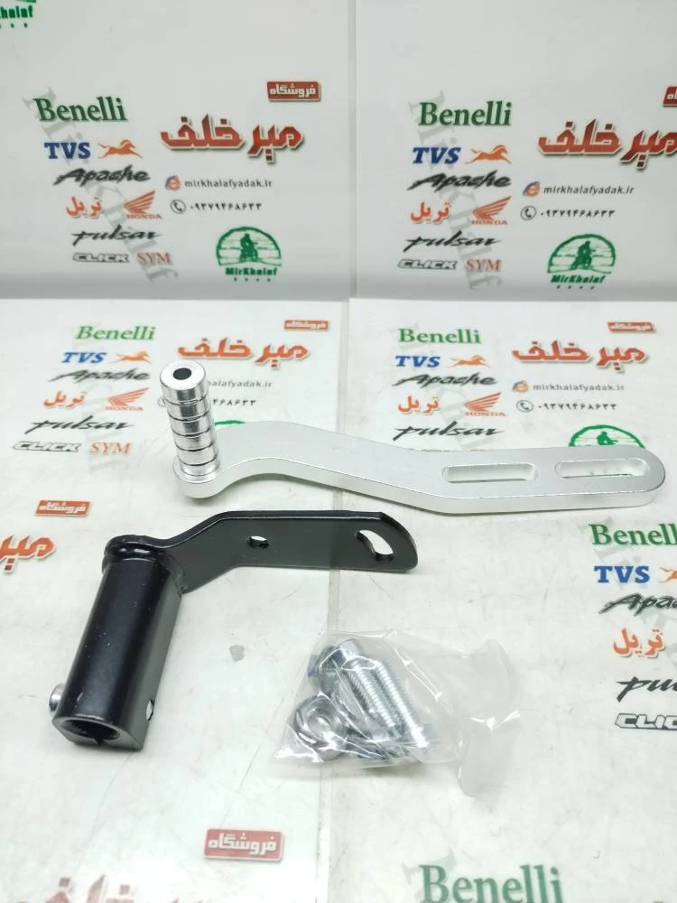پدال دنده اسپرت رنتال cnc قابل تنظیم انواع موتورسیکلت سفید نقره ای