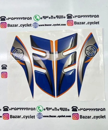 پدبرچسب گلگیر جلو موتور سیکلت ایروکس و nvx (ابی نارنجی)