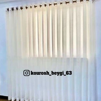 پرده حریر ساده با دوخت پانچ در ارتفاع دلخواه سفارشی (قیمت هر یک متر)