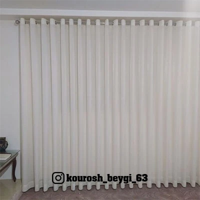 پرده حریر ساده با دوخت پانچ در ارتفاع دلخواه شما (قیمت هر نیم متر)
