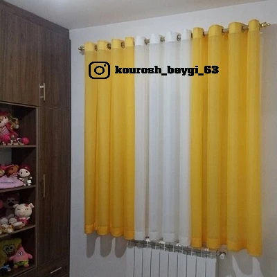 پرده حریر پانچ در رنگبندی دلخواه با دوخت در ارتفاع دلخواه