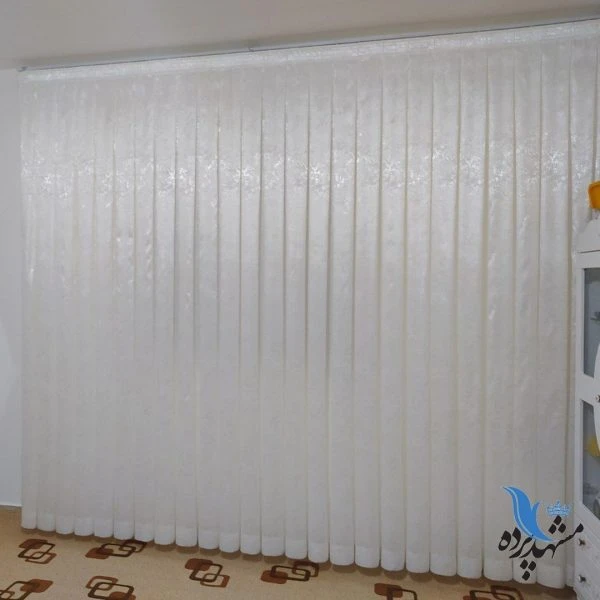 پرده حریر پتینه کرپ طرح محو با دوخت در ارتفاع دلخواه