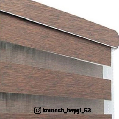 پرده زبرا – رنگ شکلاتی طرح چوب کد 7204