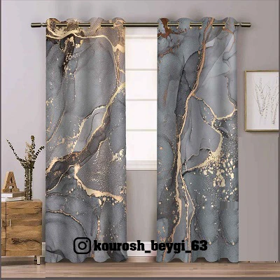 پرده طرح ماربل