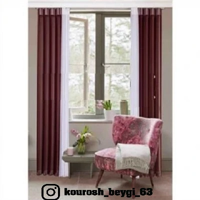 پرده ورتیکال زرشکی سفید کد V009