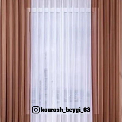 پرده ورتیکال ساده قهوه ای و سفید