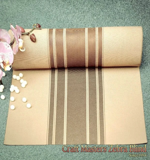 پرده ورتیکال یا دی کی ساده رنگ شکلاتی طلایی کدD7