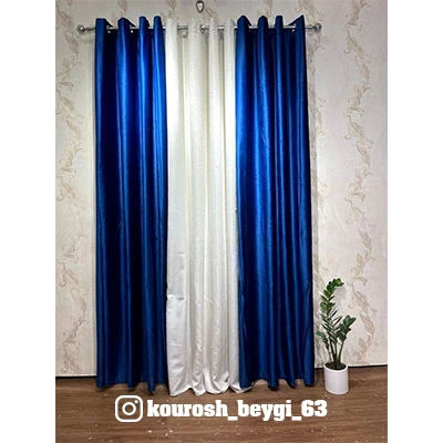 پرده پانچ آماده مخمل طرح کالیفرنیا