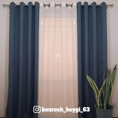 پرده پانچ کتان دلفینی