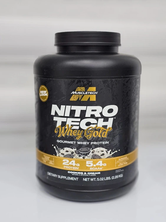 پروتئین وی گلد نیتروتک ماسل‌تک – NitroTech Whey Gold (طرح جدید)