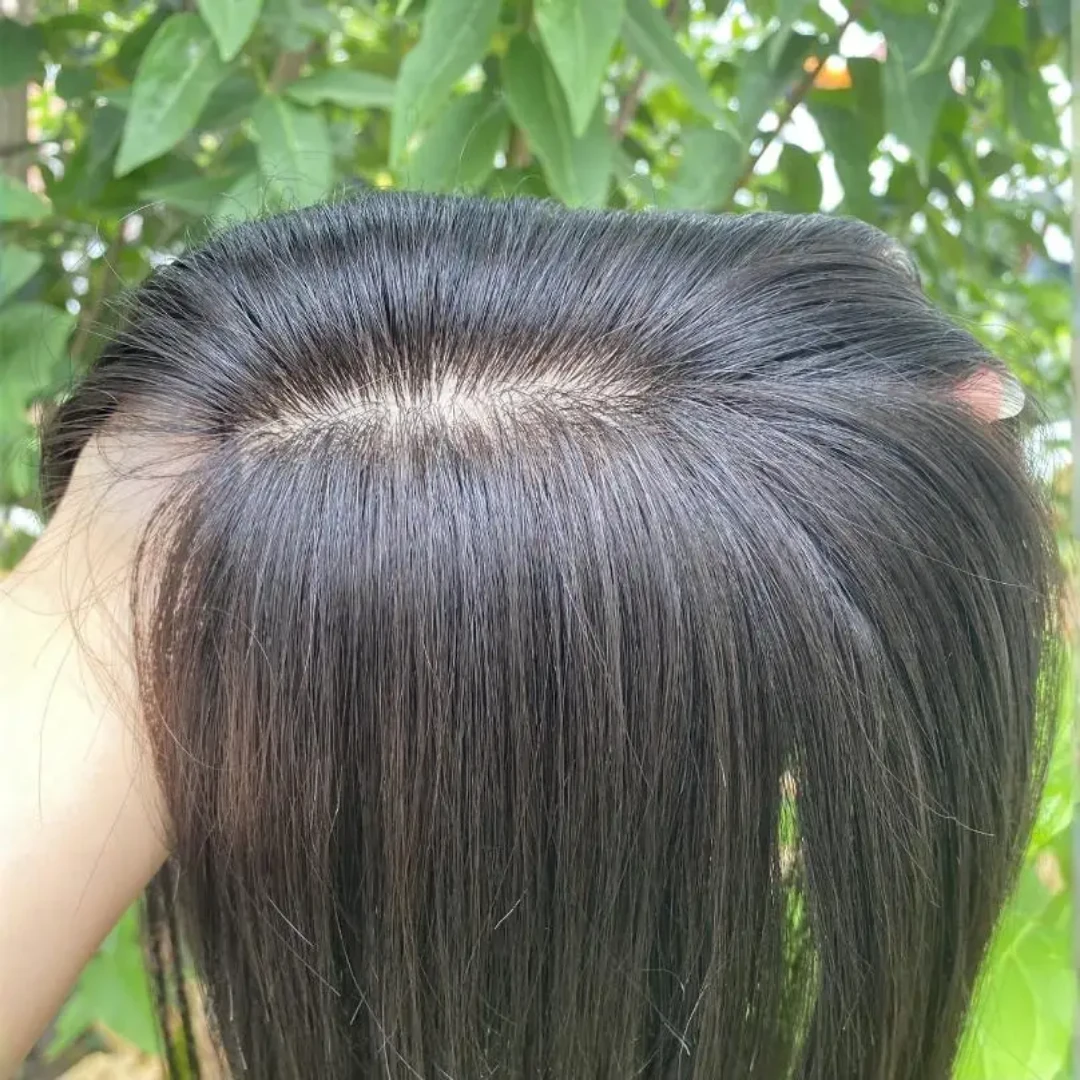 پروتز زنانه skinny injection رفع کم پشتی رنگ مشکی طبیعی سایز( عرض 6cm طول9cm ) بلندی مو 20cm