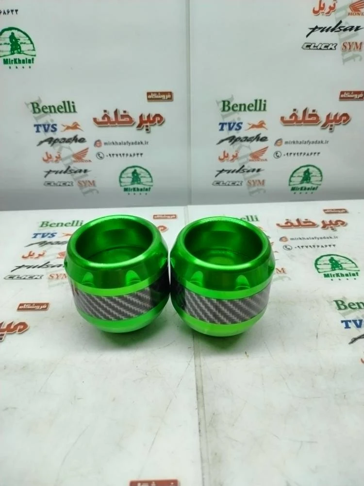 پروتکشن (محافظ) چرخ عقب و جلو اسپرت رنتال انواع موتورسیکلت ته باز سبز (جفتی)