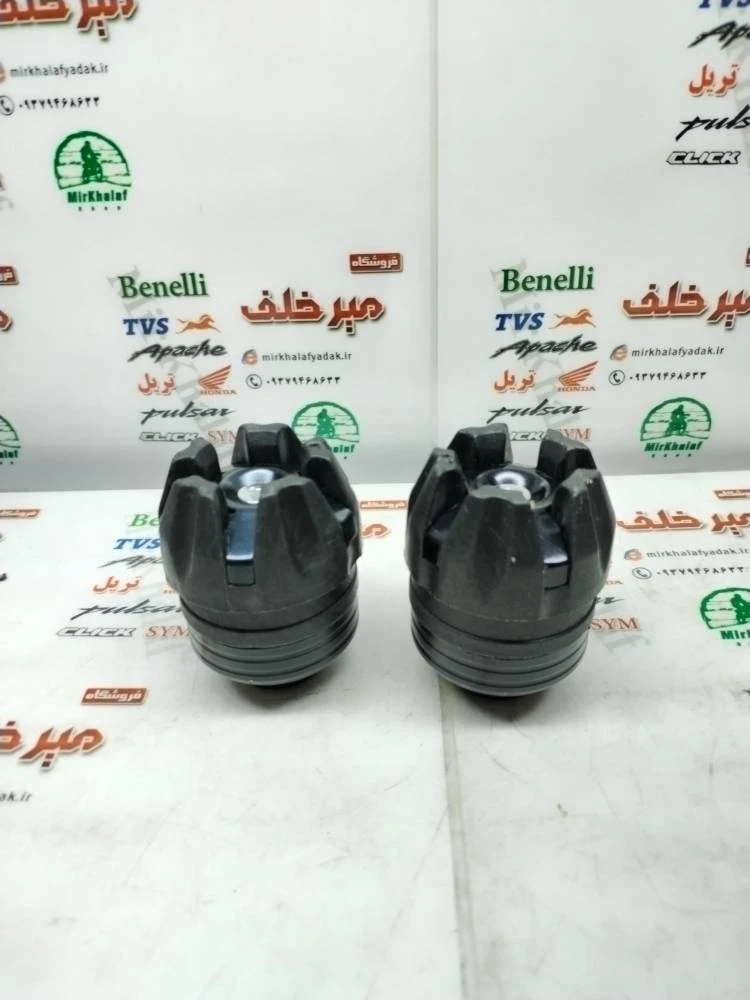 پروتکشن (محافظ) چرخ عقب و جلو اسپرت رنتال انواع موتورسیکلت ته بسته بلند مشکی (جفتی)