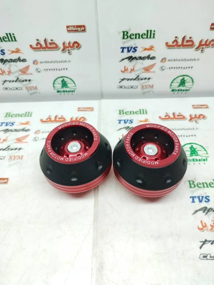 پروتکشن (محافظ) چرخ عقب و جلو اسپرت رنتال انواع موتورسیکلت ته بسته قرمز (جفتی)