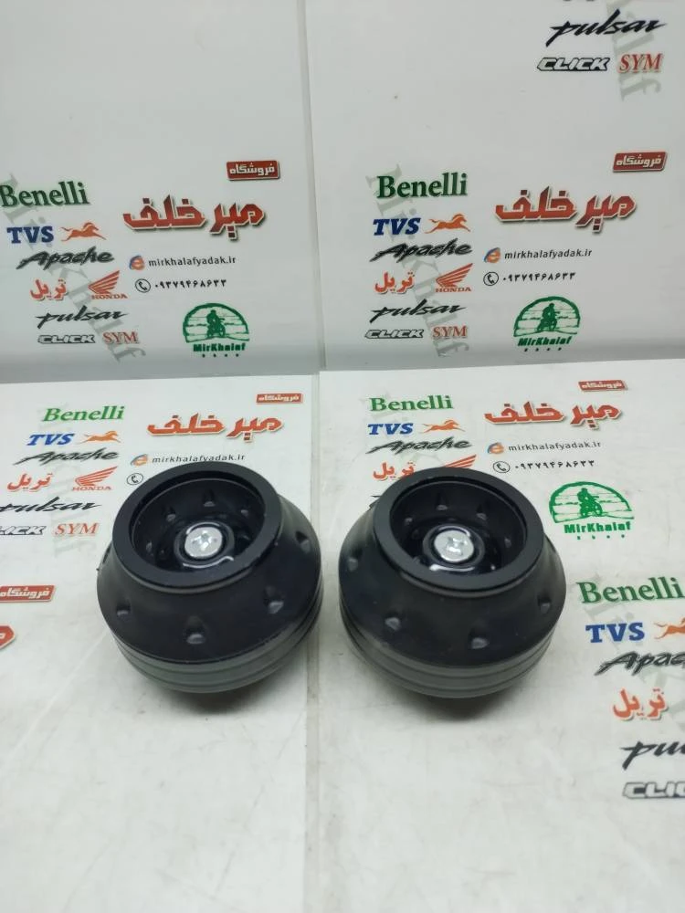 پروتکشن (محافظ) چرخ عقب و جلو اسپرت رنتال انواع موتورسیکلت ته بسته مشکی (جفتی)