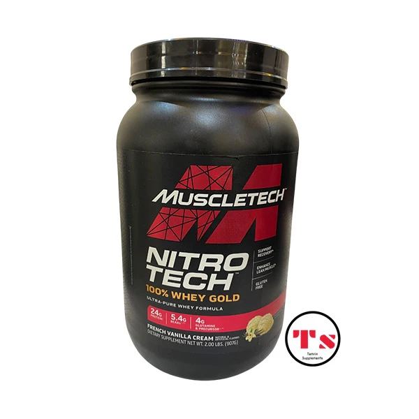 پروتیین وی گلد ماسل تک نیتروتک Muscletech Nitrotech 100% whey gold