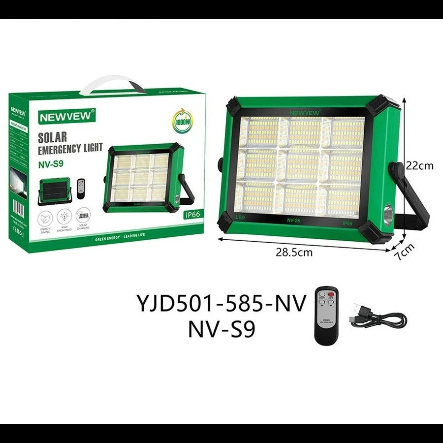 پروژکتور LED شارژی خورشیدی 1000 وات NEWVEW Solar Emergency Light NV-S9