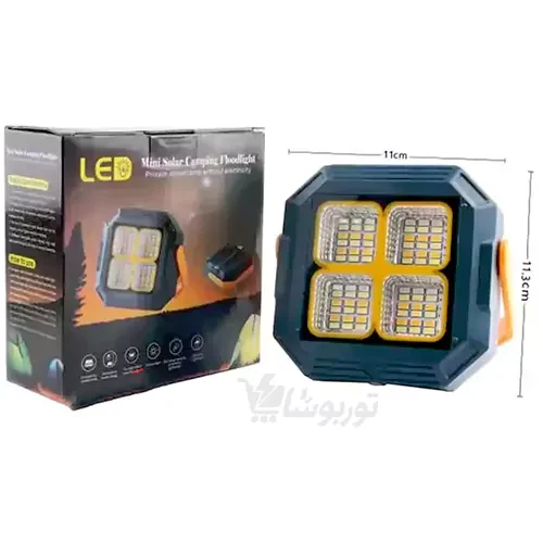 پروژکتور شارژی خورشیدی 100 وات مدل D6Solar rechargeable projector 100 watts model D6