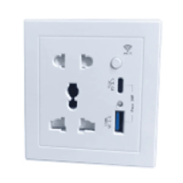 پریز هوشمند یونیورسال ۵ حالته GS-UK03Zig-USB-TYPEC-PC همراه با پورت USB و Type-C