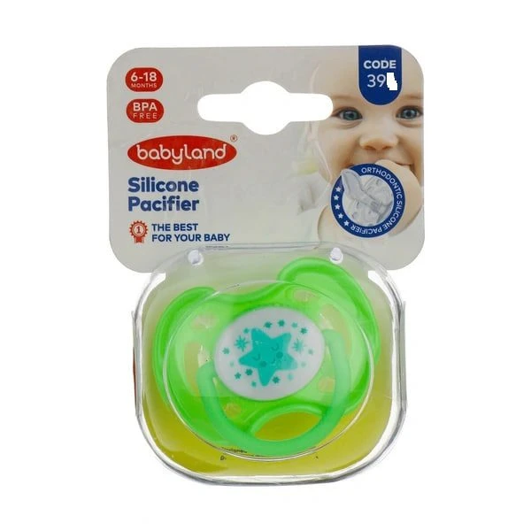 پستانک مات ارتودنسی قاب کریستالی 0-6 ماه بی بی لند کد 391 babyland کد 391