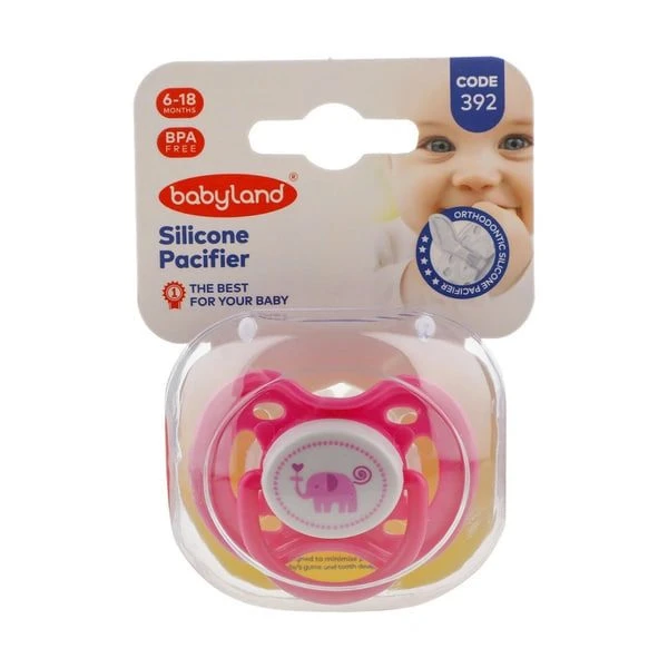 پستانک مات ارتودنسی قاب کریستالی 6-18 ماه بی بی لند کد 392 babyland کد 392