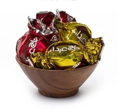 پشمک لقمه ای حاج عبدالله باروکش شکلاتی و شیری ۵۰۰ گرمی
