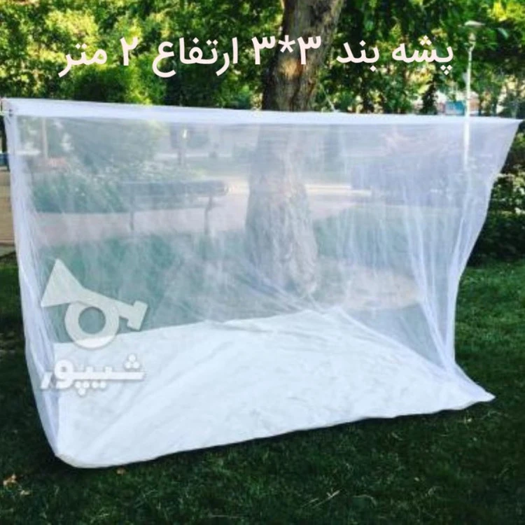 پشه بند حریر کفه دار برند خوشنام هگمتان ابعاد 3در3 ارتفاع 2 متر