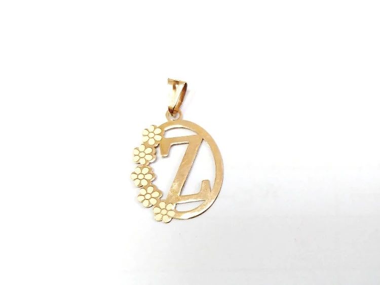 پلاک آویز طلای 18 عیار حرف Z
