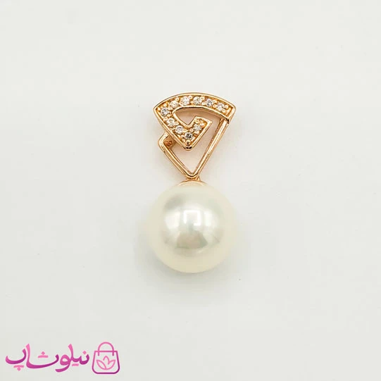 پلاک دخترانه ژوپینگ با آویز مروارید کد 1091