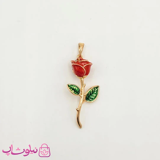 پلاک دخترانه ژوپینگ مدل گل رز کد 1241