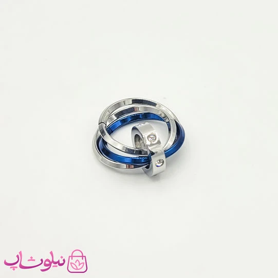 پلاک گردنبند اسپرت طرح چهار حلقه کد 591