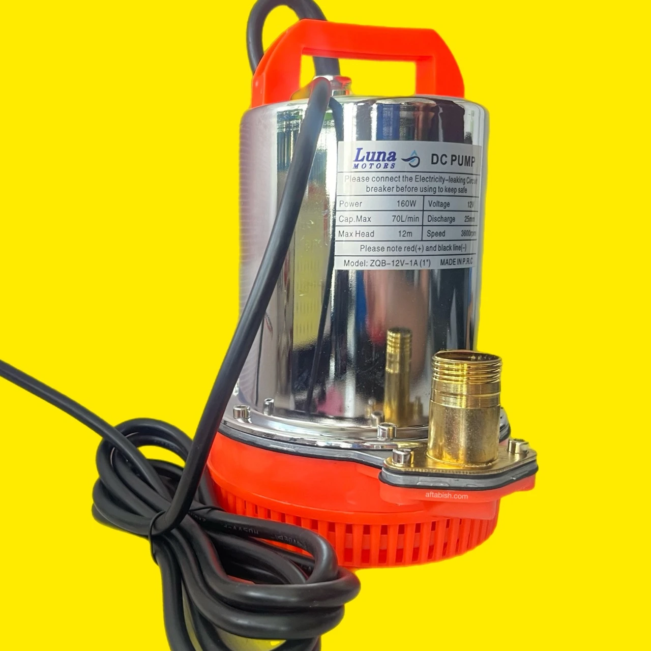 پمپ آب کفکش ۱۲ ولت DC یک اینچ برند لونا مدل Luna ZQB-12V-1A