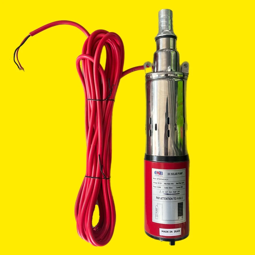 پمپ شناور خورشیدی ۱۲ ولت CNB MOTORS مدل SP12V/S-40-3-0.3-1