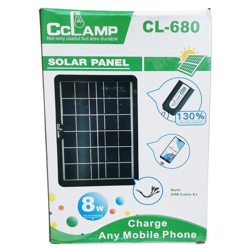 پنل خورشیدی سی سی لمپ مدل cl-680 ظرفیت 8 وات