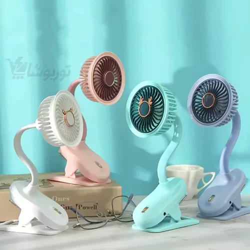 پنکه دستی شارژی مدل ZB-087cRechargeable handheld fan model ZB-087c
