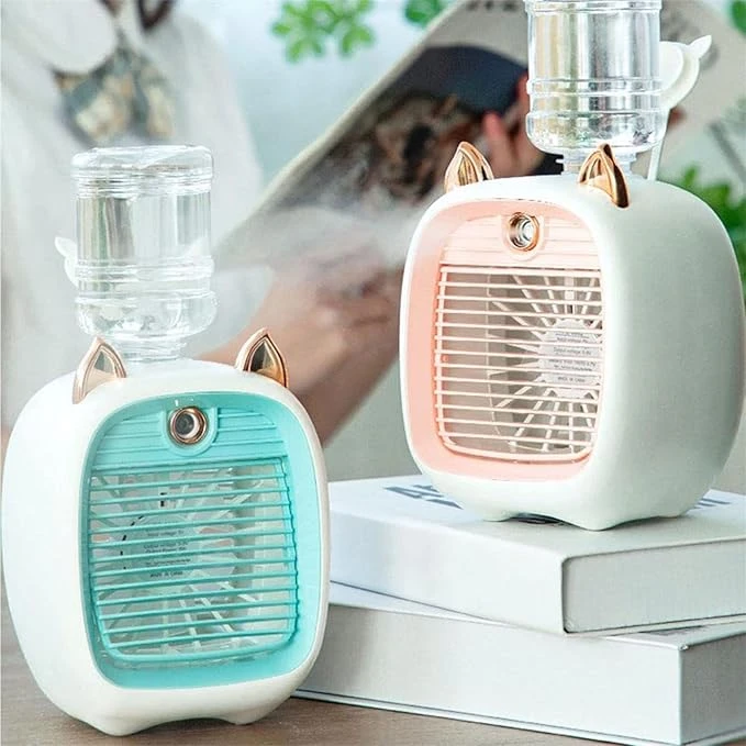پنکه شارژی مدل مه پاش ظرفیت ۱۲۰۰ میلی آمپر ساعت SPRAY COOLING FAN