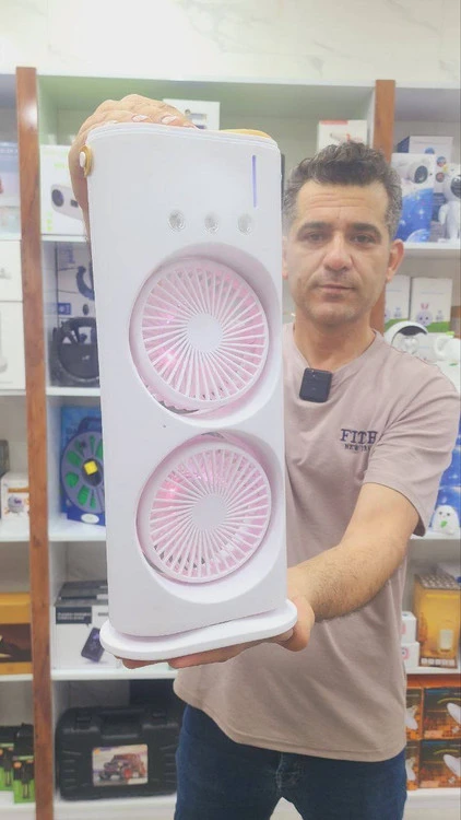 پنکه مه پاش دار ۲ طبقه شارژی