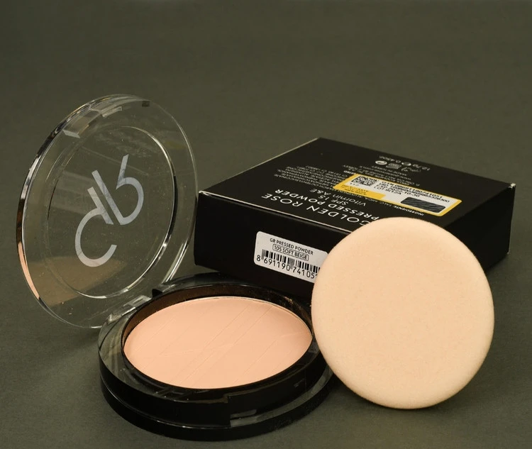 پنکک فشرده گلدن رز حاوی SPF15 و ویتامین A.E
