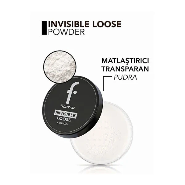 پودر فیکس بیک فلورمار اورجینال100% بی رنگ مدل invisible loose