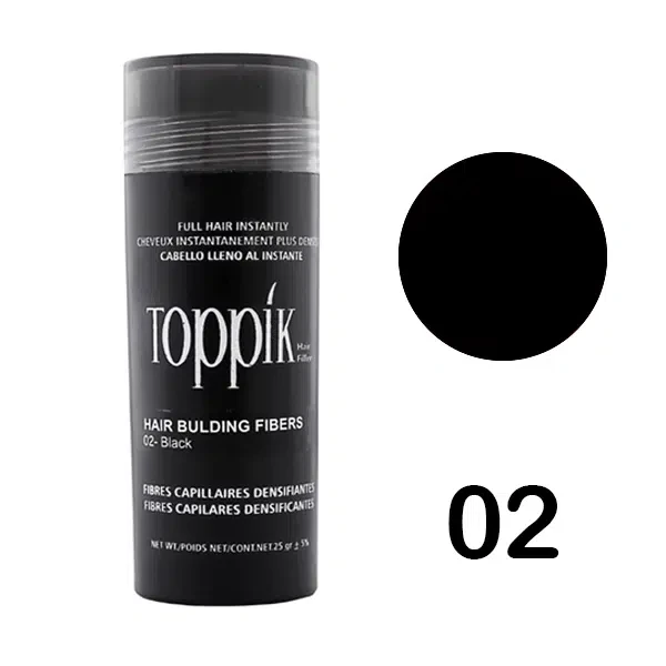 پودر پرپشت کننده مو تاپیک شماره 02 حجم 25 گرم)(black)