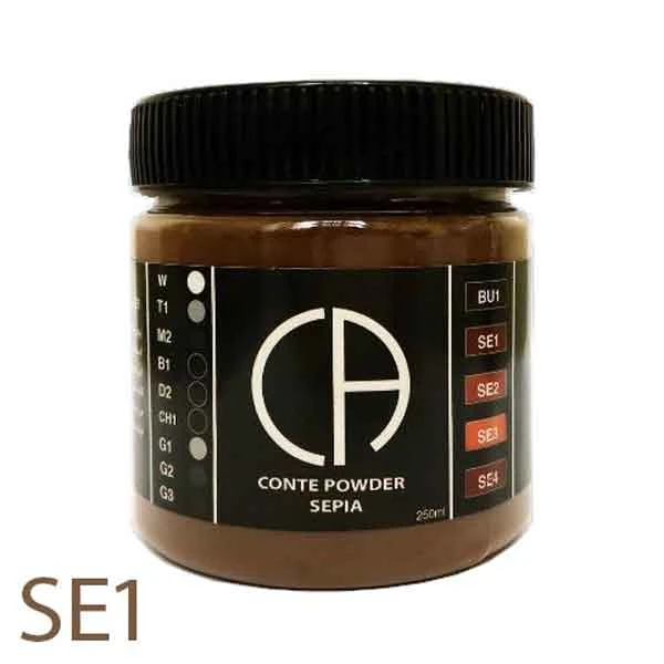 پودر کنته قهوه ای تیره کلارک Conte Powder Sepia) SE1)