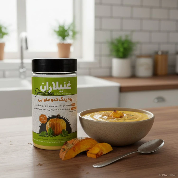 پودینگ کدو حلوایی کاملا ارگانیک یه دسر فوق العاده ۳۰۰گرمی
