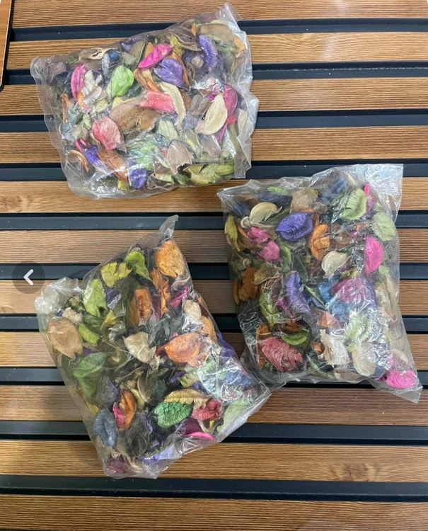 پوشال گل خشک ۲۰ گرمی رنگ رنگی