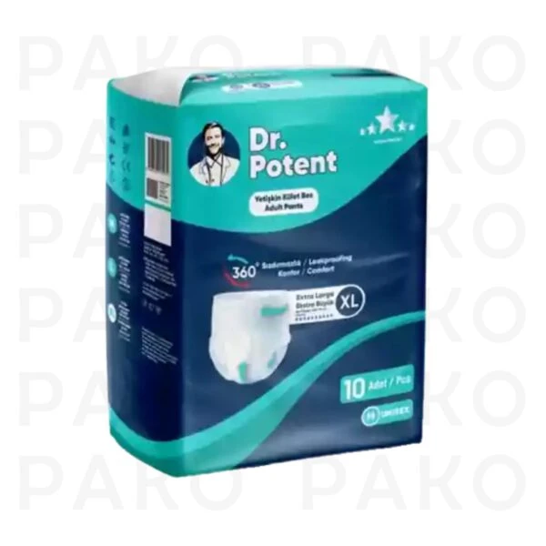 پوشک بزرگسال دکتر پوتنت Dr.Potent Hasta Bezleri سایز ایکس لارج خیلی بزرگ (XL) بسته 10 عددی