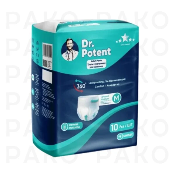 پوشک بزرگسال دکتر پوتنت Dr.Potent Hasta Bezleri سایز مدیوم بسته 10 عددی