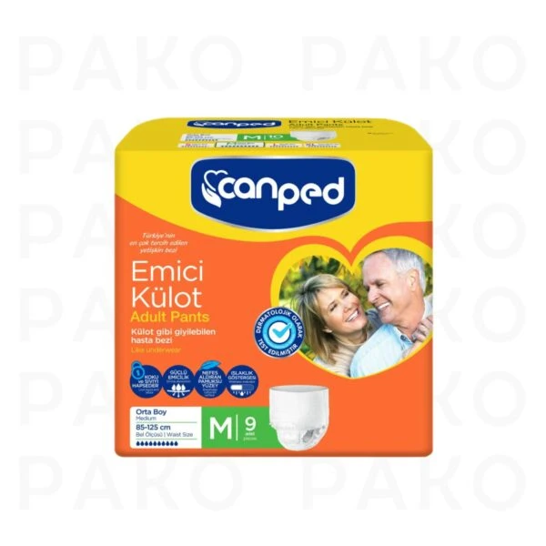 پوشک شورتی بزرگسال جان پد سایز مدیوم بسته 9 عددی canped