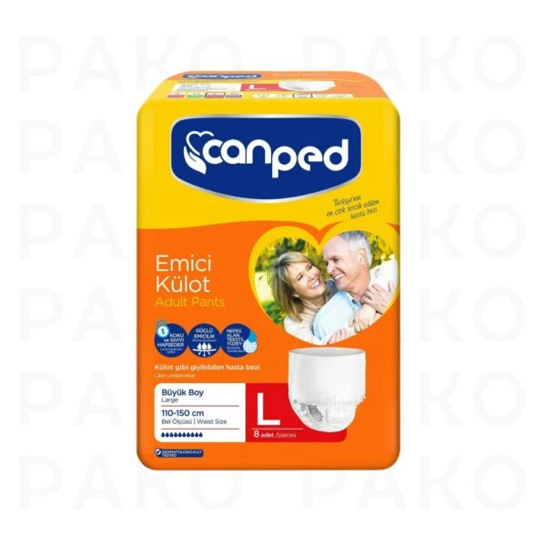 پوشک شورتی بزرگسال جان پد مدل Emici سایز لارج 8 عدد canped