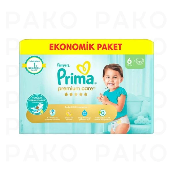 پوشک پریما ضد حساسیت سایز 6 بسته 35 عددی