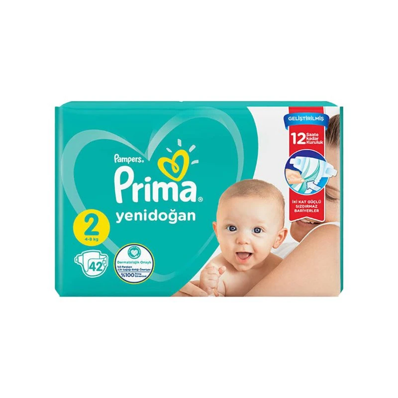 پوشک پریما پمپرز ترک سایز دو 42 عددی pampers prima