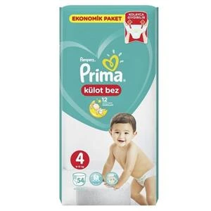 پوشک پمپرز شورتی مدل Pants سایز 4 بسته 54 عددی Pampers prima Pants Size 4 Diaper Pack of 54